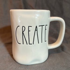 Rae Dunn Create White Ceramic Mug